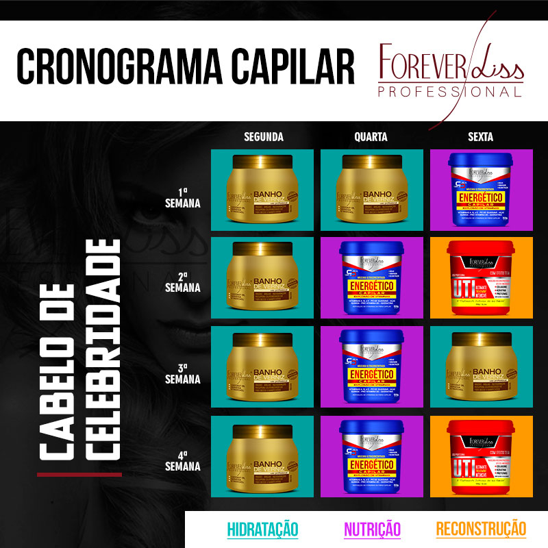 Forever Liss Cronograma Capilar Cabelo de Celebridade Forever Liss Cronograma Capilar Cabelo de Celebridade